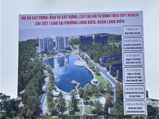 Bán gấp 92m2 đất phân lô hồ đắp nếp tư đình long biên, vỉa hè, to, canh công viên, giá 29.9 tỷ