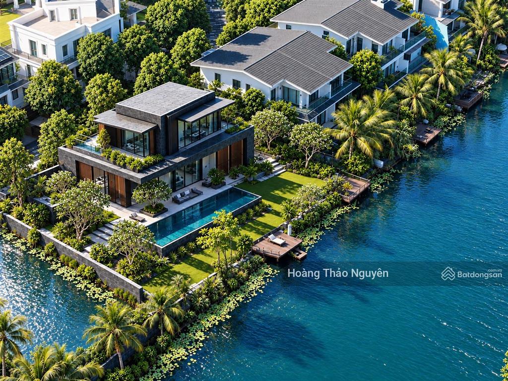Biệt thự đảo ecopark lô góc 2 mặt sông, đất khoảng 1000m2, sân vườn rộng, giá 238 tỷ