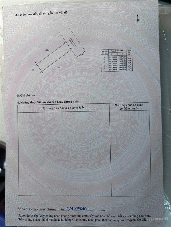 Chính chủ gửi bán lô đất đẹp 100% thổ cư đường 6m thôn bắc nha trang