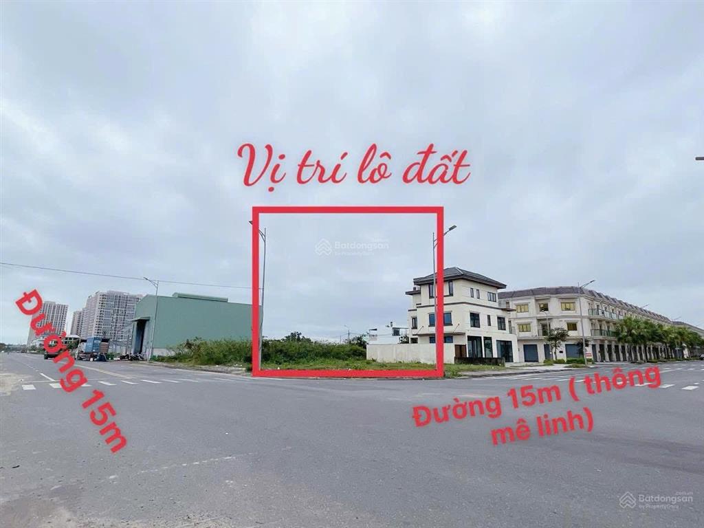 Cho thuê lô góc biệt thự 416m2 góc 2 đường 15m view sông & view cầu đang thi công