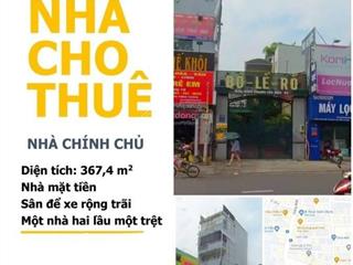 Mặt bằng kinh doanh 367,4 m2 mặt tiền phan văn trị