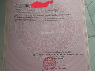 Bán gấp nhà hẻm 80 huỳnh văn nghệ, phường tân sơn (p.15 q. tân bình) dòng tiền sẵn hơn 15 triệu