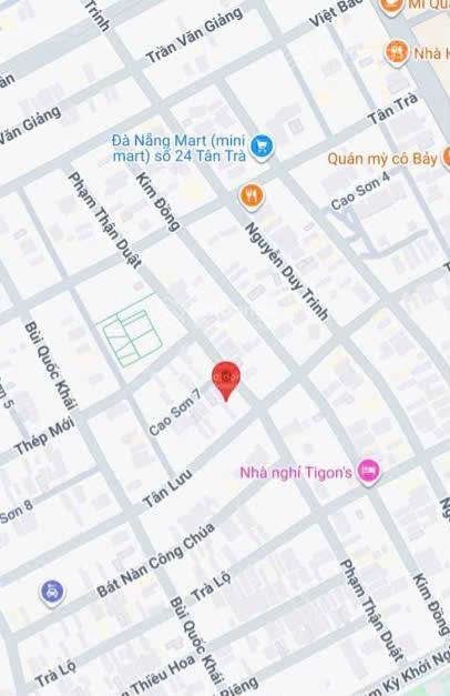 Bán lô đất mặt tiền đường cao sơn 7, khu vực biển tân trà