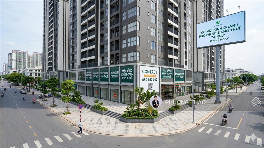 Cho thuê shophouse căn góc mặt tiền trương văn bang dự án victoria village, 159m², giá thỏa thuận