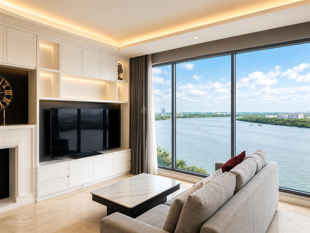 Trống sẵn! cho thuê căn hộ 4 phòng ngủ đảo kim cương 170m2  view trực diện sông đẹp 80 triệu