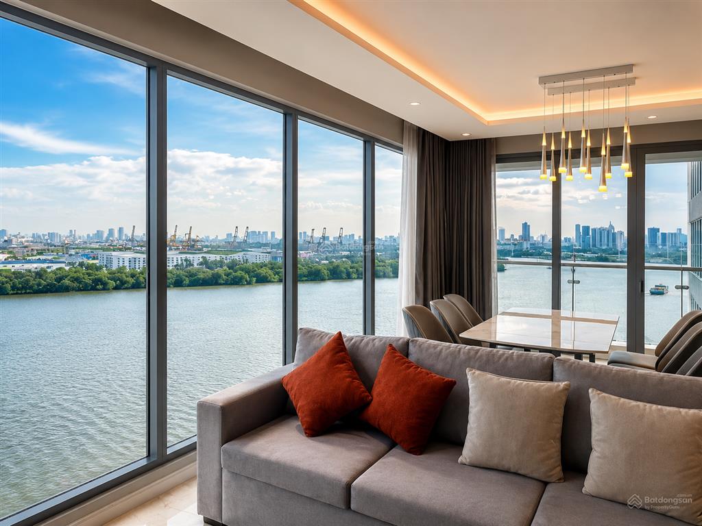 Trống sẵn! cho thuê căn hộ 4 phòng ngủ đảo kim cương 170m2  view trực diện sông đẹp 80 triệu