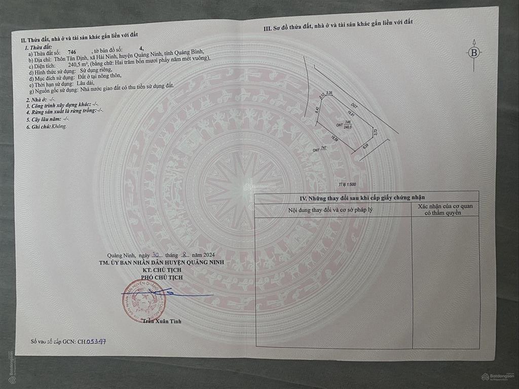 Bán đất nền biển hải ninh, quảng bình. cách bãi tắm 60m