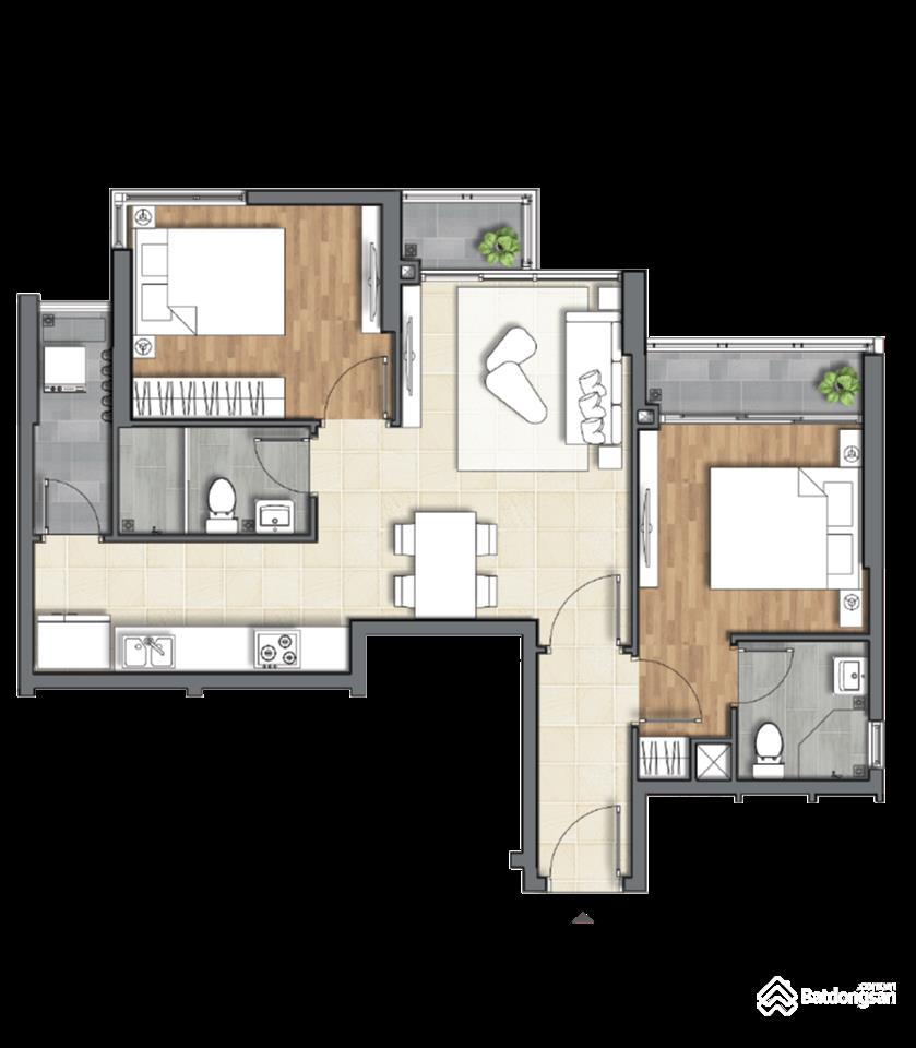 Căn hộ dlusso tại nguyễn thị định, view sông 6 tỷ, 2pn2wc 69m2, sổ sẵn,  0909 621 ***