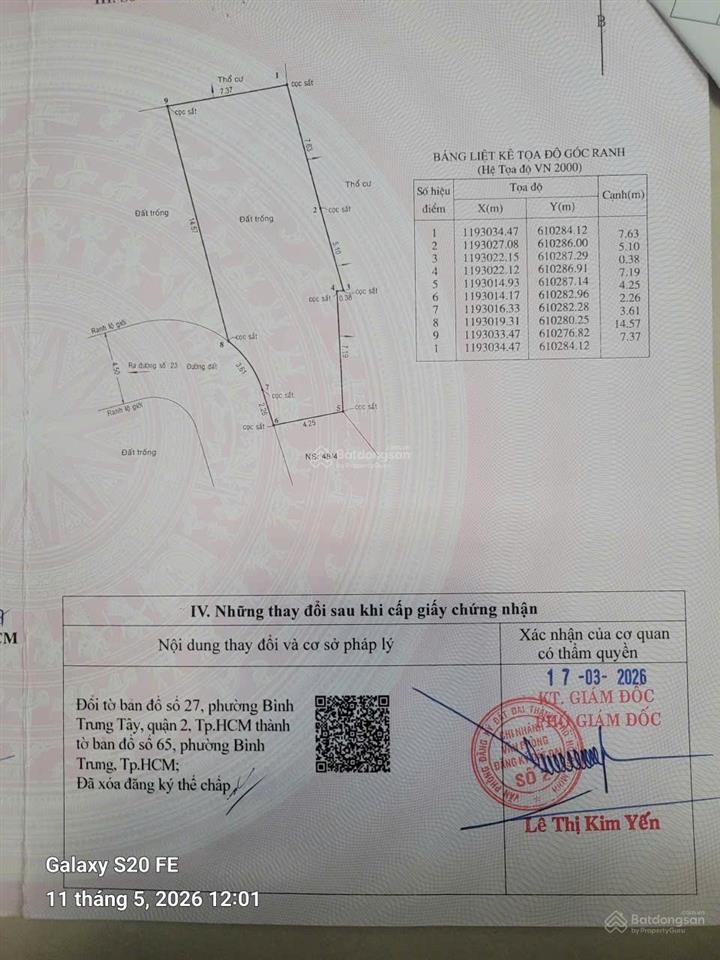 Bán đất tại thửa đất số 662, số 23, bình trưng tây, thủ đức, 8,2 tỷ, 135 m2