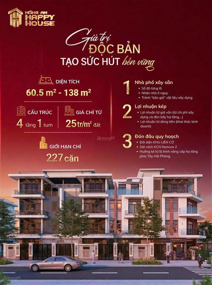 Bán shophouse, biệt thự giá rẻ cạnh kcn nomura hải phòng suất ngoại giao. 0868 888 ***