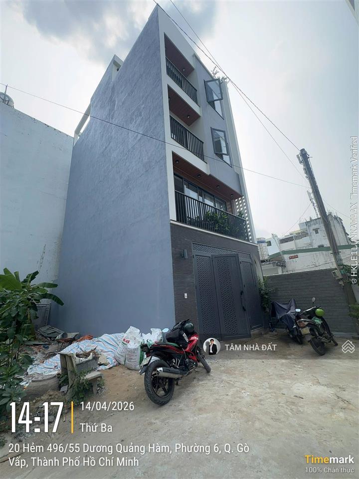 Chính chủ gửi bán đất 5.2 x 12m công nhận 62.5m2 đường dương quảng hàm & gpxd 5 tầng giá 7 tỷ tl