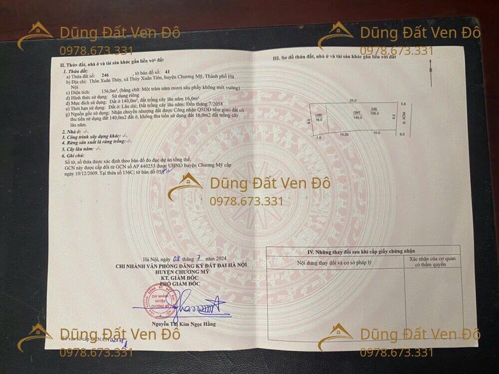 156M XUÂN THỦY-THỦY XUÂN TIÊN-CHƯƠNG MỸ-HÀ NỘI