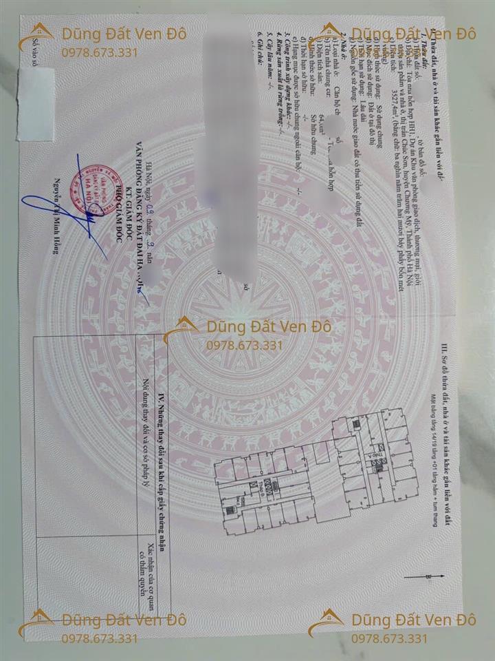 64M CHUNG CƯ LỘC NINH-TT CHÚC SƠN-CHƯƠNG MỸ-HÀ NỘI