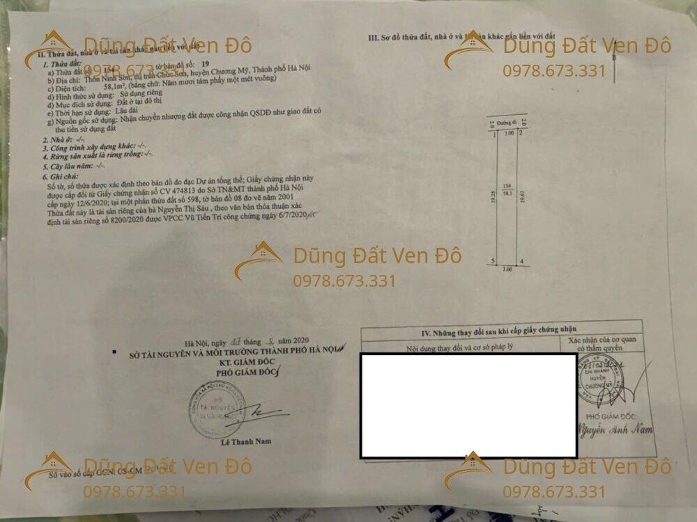 58,1M NINH SƠN-TT CHÚC SƠN-CHƯƠNG MỸ-HÀ NỘI