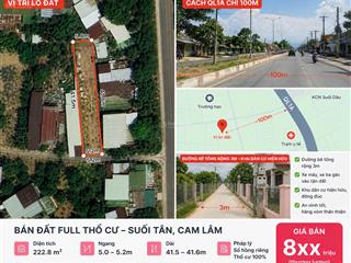 Cần bán lô đất full thổ cư suối tân cam lâm