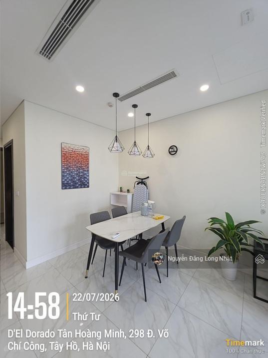 Cho thuê căn hộ studio giá tốt tại d.el dorado ii, 38m2, tây hồ, hà nội. bàn giao full nội thất