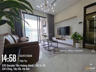 Cho thuê căn hộ studio giá tốt tại d.el dorado ii, 38m2, tây hồ, hà nội. bàn giao full nội thất