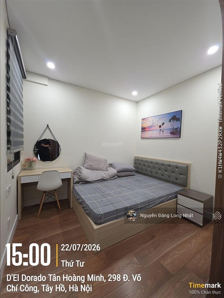 Cho thuê căn hộ studio giá tốt tại d.el dorado ii, 38m2, tây hồ, hà nội. bàn giao full nội thất