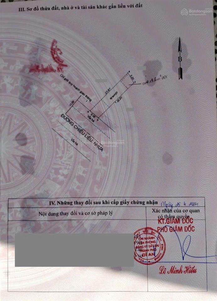 Đất mặt tiền đường chiêu liêu, phường tân đông hiệp tp dĩ an