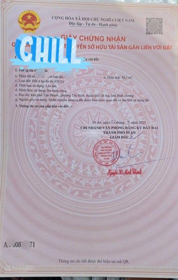 Đất góc 2 mặt tiền kdc lê phong tân bình phường tân bình tp dĩ an