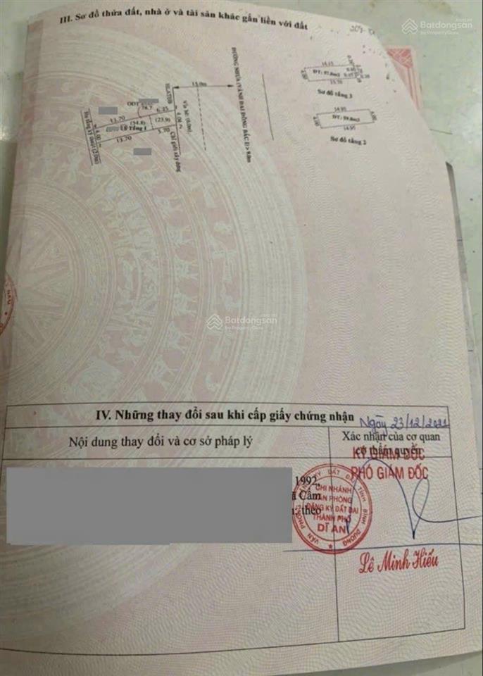 Nhà mặt tiền kinh doanh gần trung tâm y tế dĩ an phường tân đông hiệp tp dĩ an