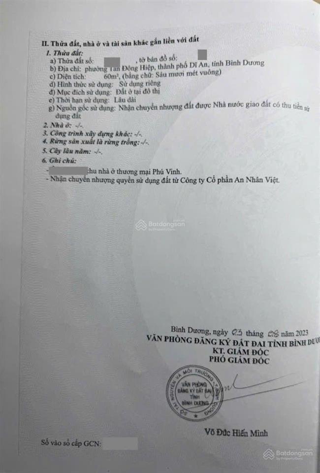 Đất kdc icon central gần chợ thông dụng phường tân đông hiệp tp dĩ an