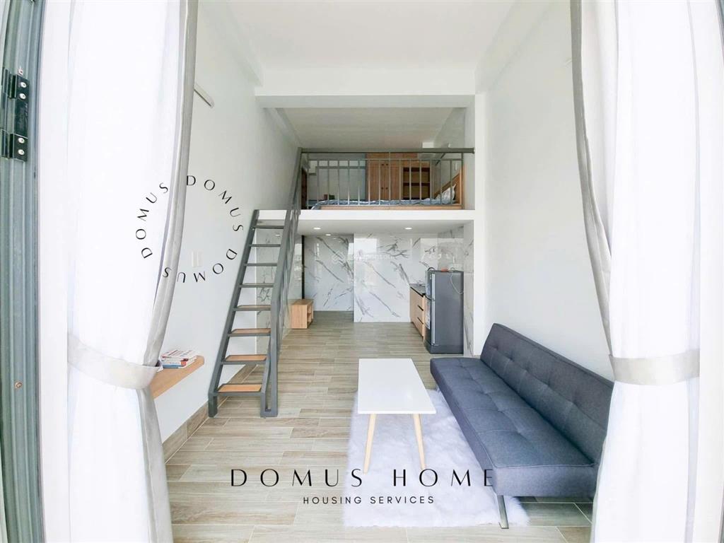 Căn hộ mới xây 100% full nội thất  máy giặt riêng, ban công, cửa sổ  tô ký  cầu vượt quang trung