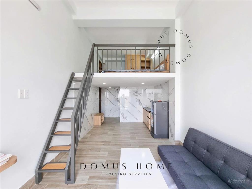 Căn hộ mới xây 100% full nội thất  máy giặt riêng, ban công, cửa sổ  tô ký  cầu vượt quang trung