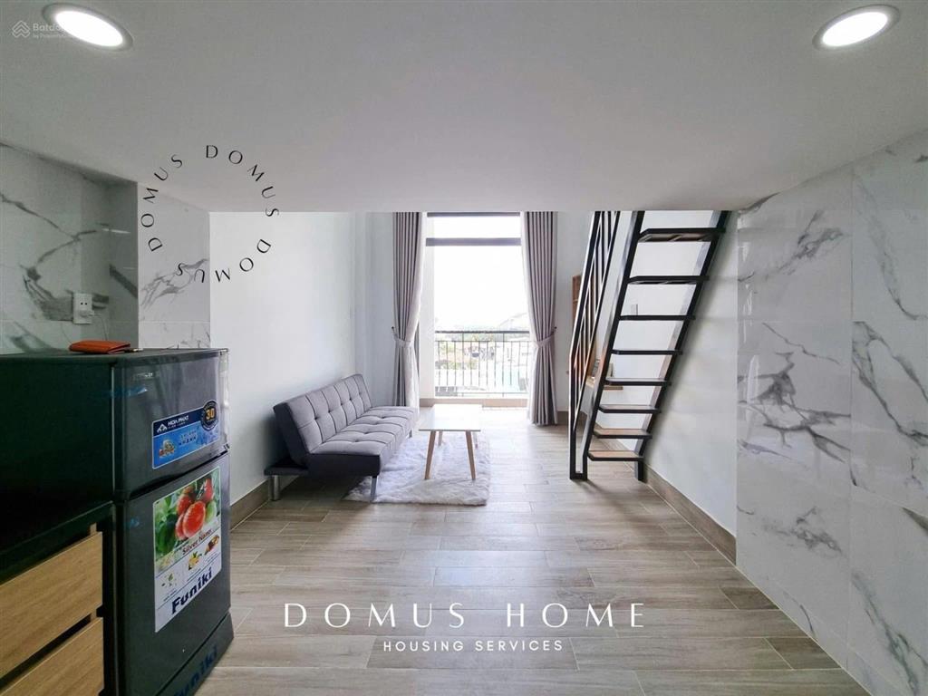 Căn hộ mới xây 100% full nội thất  máy giặt riêng, ban công, cửa sổ  tô ký  cầu vượt quang trung