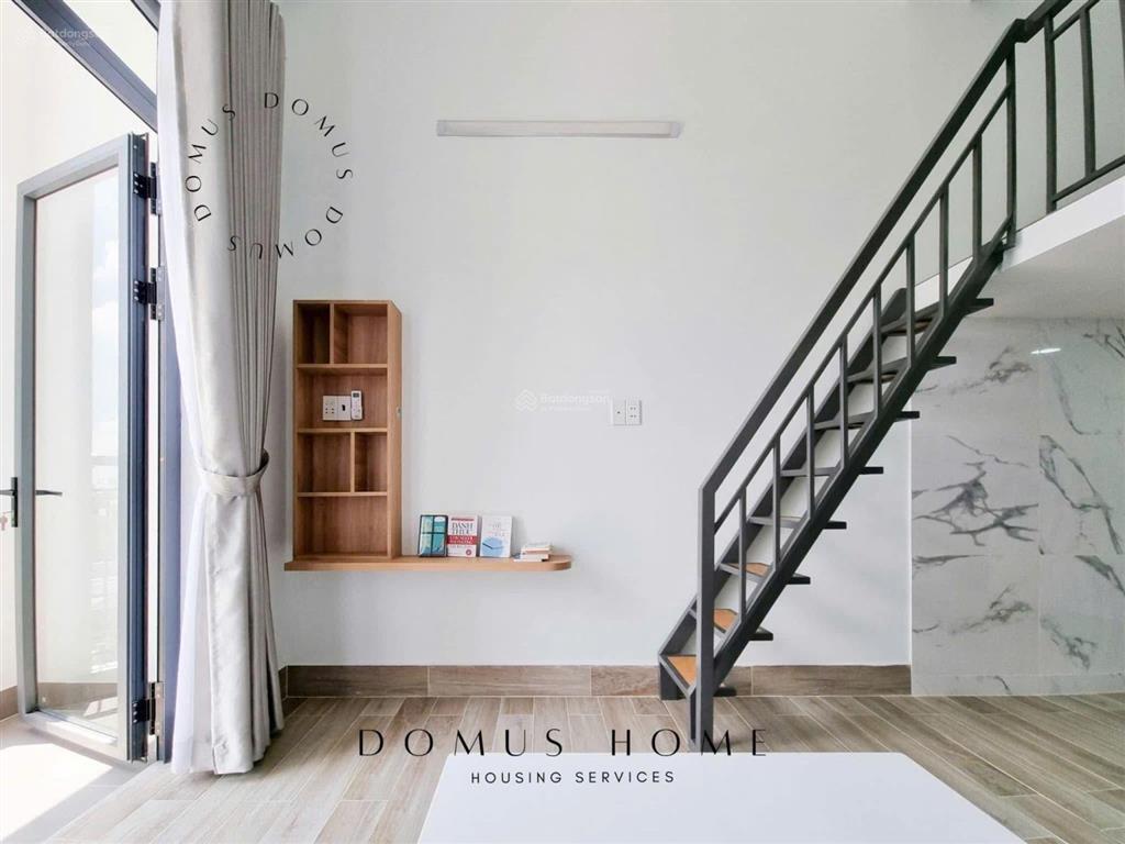 Căn hộ mới xây 100% full nội thất  máy giặt riêng, ban công, cửa sổ  tô ký  cầu vượt quang trung