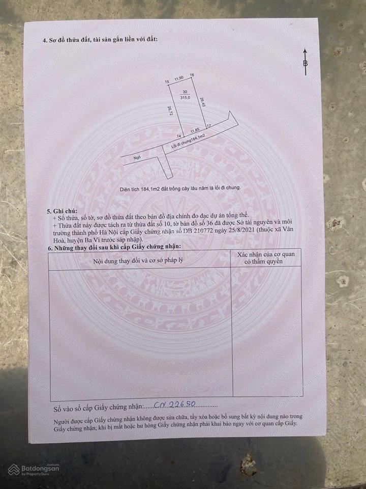 Chính chủ cần chuyển nhượng 315m trong đó có 150tc tại yên bài hà nội