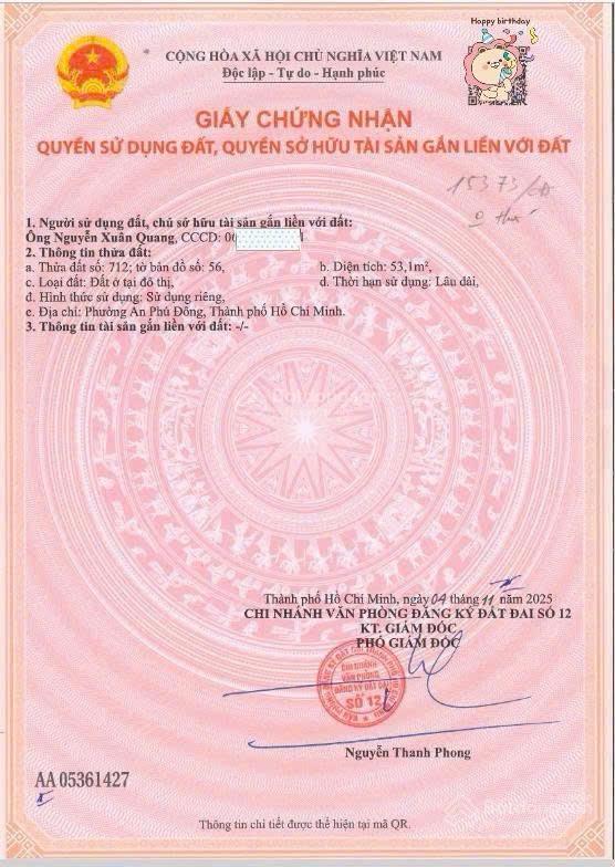 Sổ hồng trao tay đất mt an phú đông q.12 chỉ 3,3tỷ kdc hiện hữu gần đh nguyễn tất thành  xem ngay