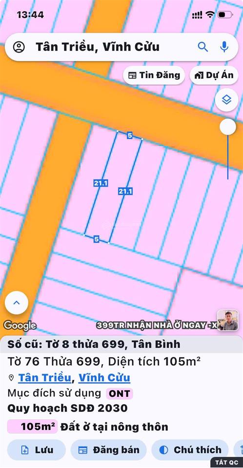 Lô đất khu tân bình  qui hoạch ổn định nhà cửa đông, điện nước 100%, lô góc 1,7 tỷ