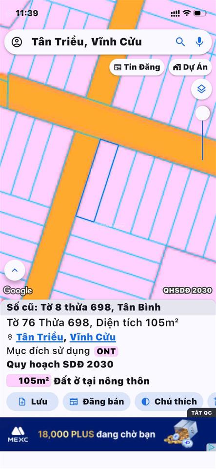 Lô đất khu tân bình  qui hoạch ổn định nhà cửa đông, điện nước 100%, lô góc 1,7 tỷ