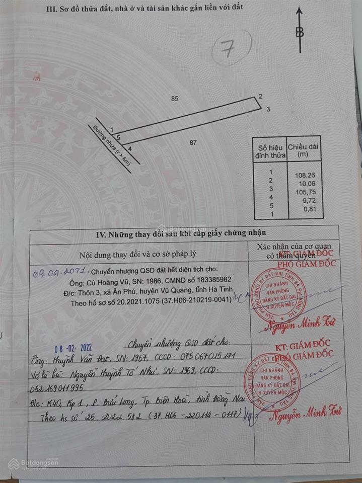 Đất lô 1000m vuông (10 m x 100m). khu dân cư điện nước đầy đủ