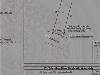 Đất mặt tiền quốc lộ 1a, đồng nai 20m