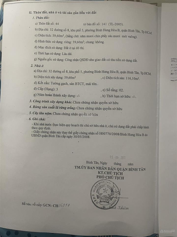 Bán nhà mt đường số 8, phường bhhb