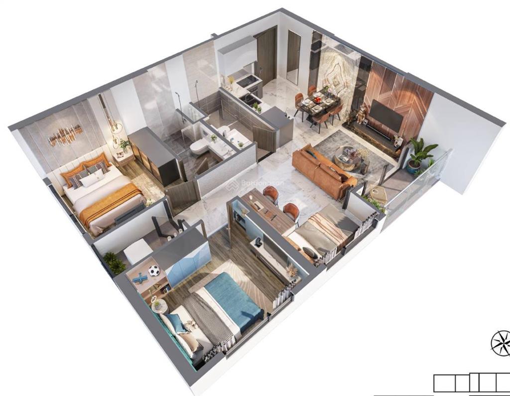 2pn+ beverly solary  3.8tỷ all in  70m2  căn gốc