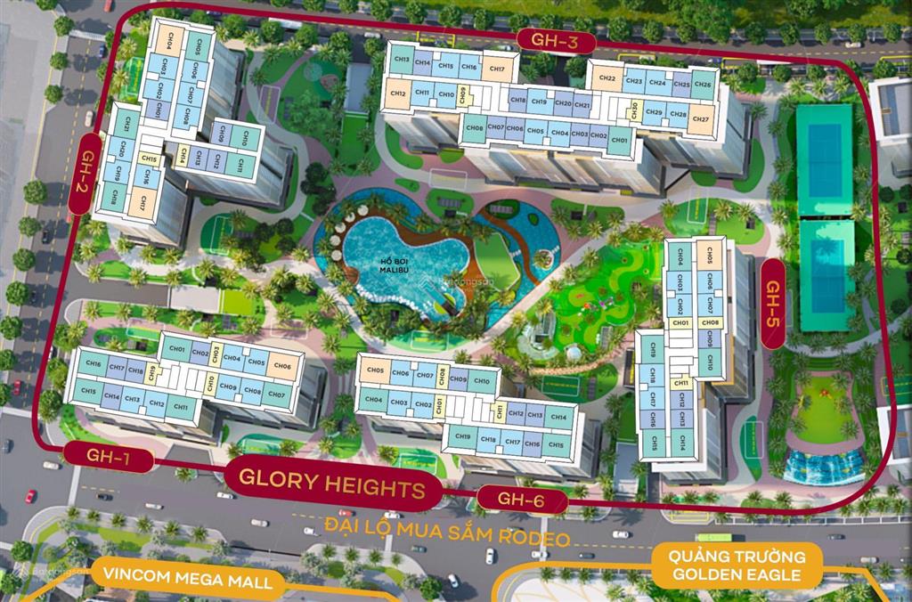 Xem giá là muốn chốt! 1pn+ 47m2 hướng đn view hồ bơi đẹp gh2 glory heights chỉ 2,8 tỷ btp
