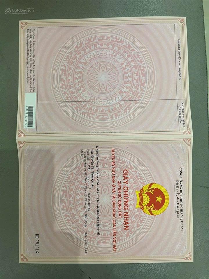 Chính chủ bán đất 160m2 giá 199tr/m q.1 p.cầu ông lãnh tặng nhà mới 36pn dt 252tr  0901 970 *** n