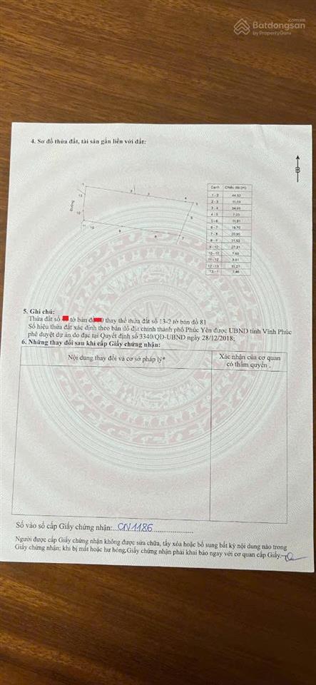 Đất nghỉ dưỡng ngọc thanh, phúc yên, vĩnh phúc, 14,4 tỷ, 2880 m2, pháp lý đầy đủ