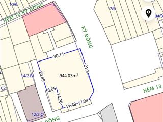 Độc quyền chính chủ đất trung tâm quận 3 mặt đường kỳ đồng, đất 944m2 xây 12 tầng. mới