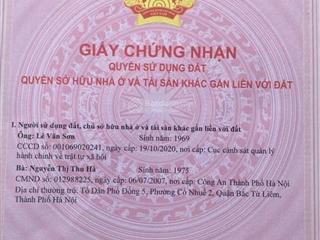 Bán 100m2 sổ đỏ chính chủ, đất đẹp, vuông vắn tại khu đô thị thanh hà, thanh liêm, hà nam