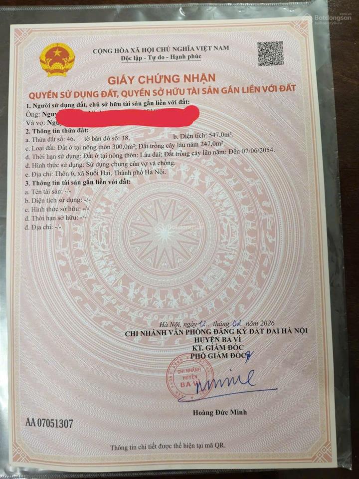 Siêu phẩm nghỉ dưỡng 547m2 có 300m2 đất ở, mặt tiền 15m,gần du lịch hồ suối hai,đường 2 ô tô tránh