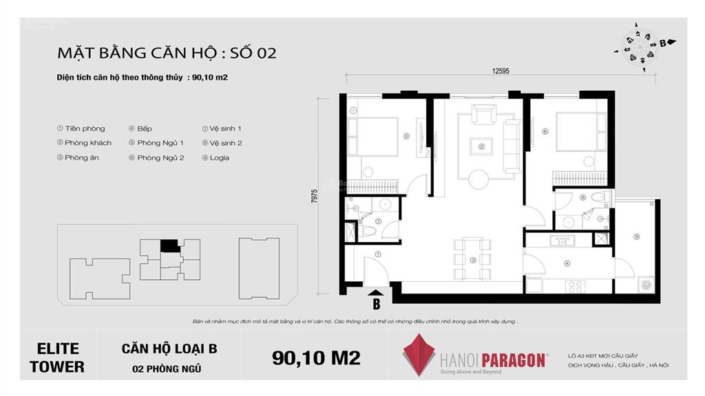 Hàng hiếm chuyển nhượng căn hộ tòa b paragon cầu giấy  giá chỉ từ 83tr/m2