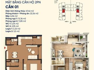 Nhỉnh 4 tỷ sở hữu căn hộ 2pn diện tích 66m2  sống trong kđt xanh, sạch, đẹp phía tây hà nội
