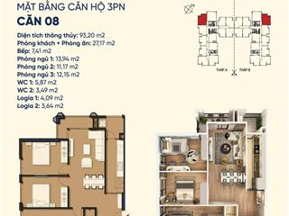 Chính chủ bán căn góc 3pn  giá chỉ từ 6.3 tỷ view công viên trung tâm tòa moonlight 2