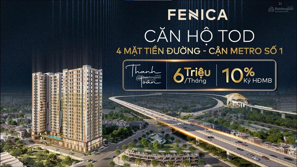 Căn hộ tod cạnh metro số 1 chỉ từ 1,79 tỷ vào nhà với 179tr  trả góp 6 triệu/tháng, tt 10% ký hđmb