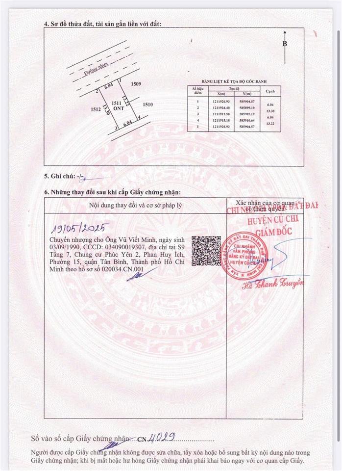 Bán gấp 80m2 đất thổ cư  mặt tiền đường nhựa, nhỉnh 800 triệu tại củ chi
