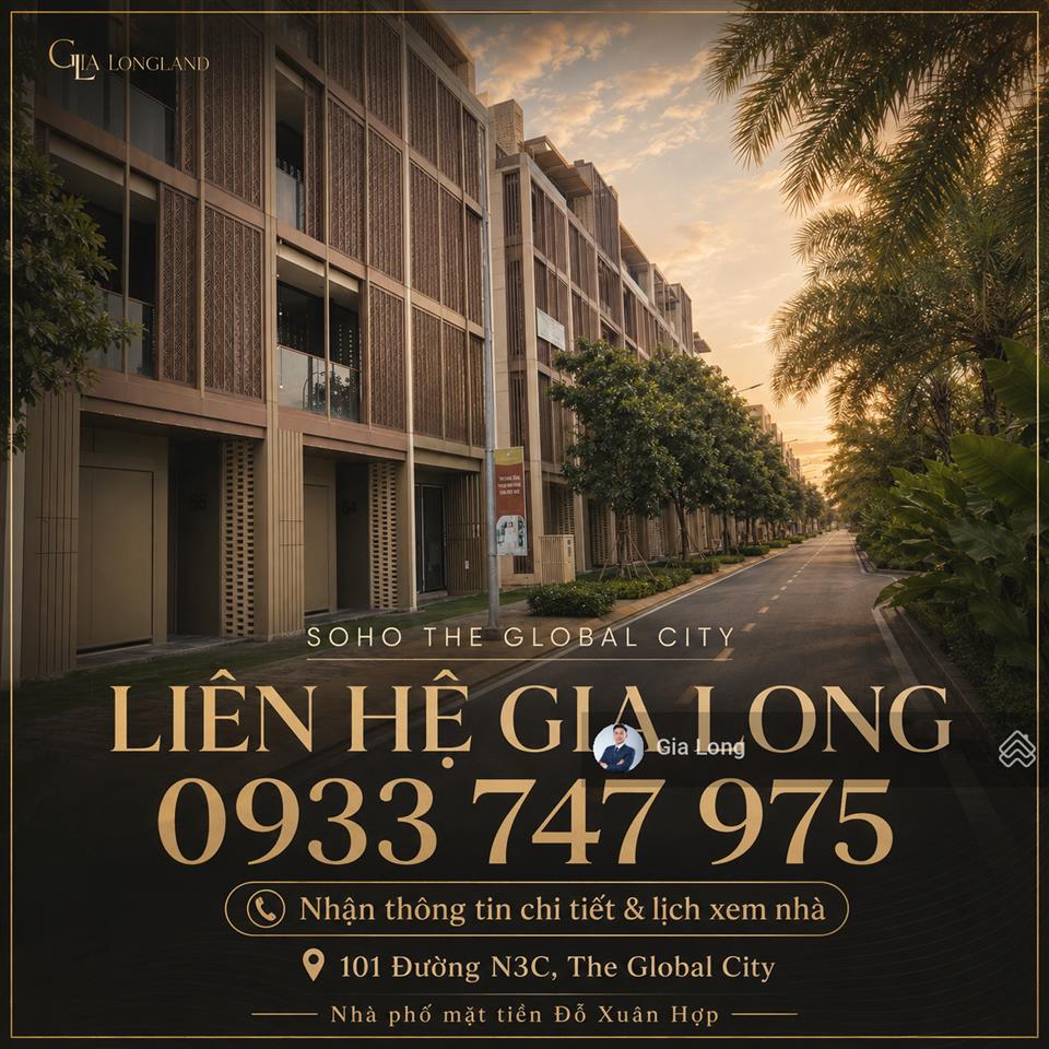 25 triệu/tháng, nhà phố soho  the global city, vị trí đẹp dễ kinh doanh